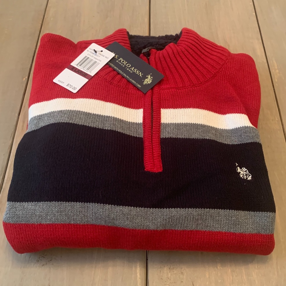 US Polo Assn. Qtr. zip Pullover Sweater Mens XL